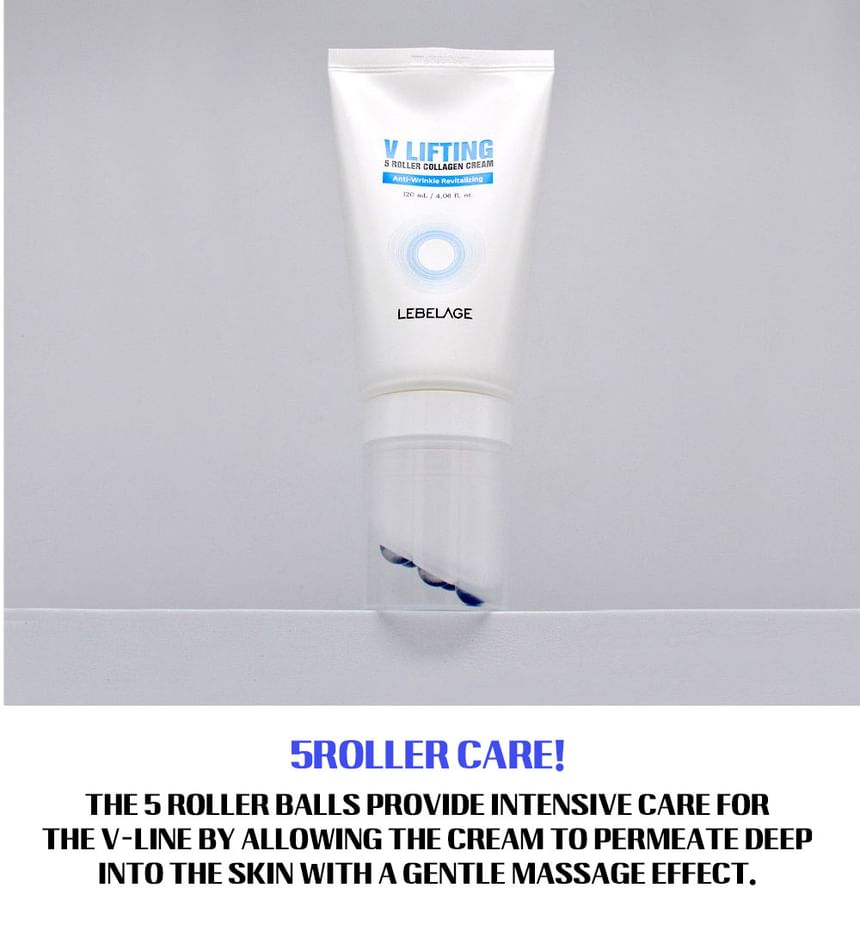 LEBELAGE - V Lifting 5 Roller Collagen Cream, 120ml, 245 g, 8809445611855