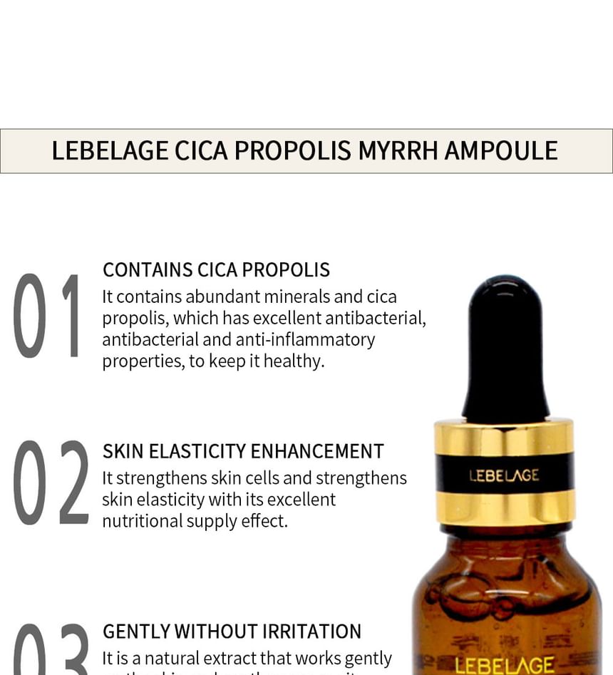 LEBELAGE - Cica Propolis Myrrh Ampoule, 15ml, 63 g, 8809679091560