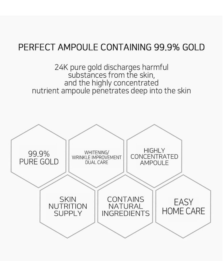 LEBELAGE - 24K Gold Perfect Ampoule, 50g, 210 g, 8809469777353
