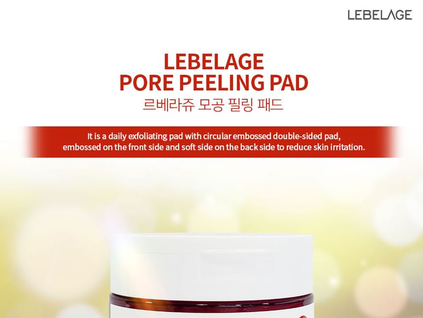 LEBELAGE - Pore Peeling Pad, 60 pads, 94 g, 8809400122280