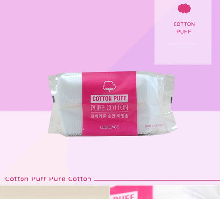LEBELAGE - Pure Cotton Cotton Puff, 100 pcs, 43 g, 8809400120811