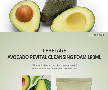 LEBELAGE - Avocado Revital Cleansing Foam, 180ml, 220 g, 8809679092628