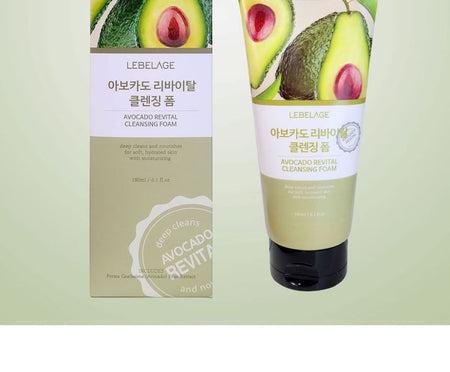 LEBELAGE - Avocado Revital Cleansing Foam, 180ml, 220 g, 8809679092628