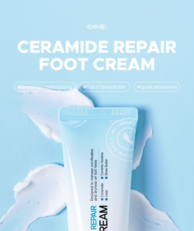 eyeNlip - Ceramide Repair Foot Cream, 50g, 130 g, 8809555253594