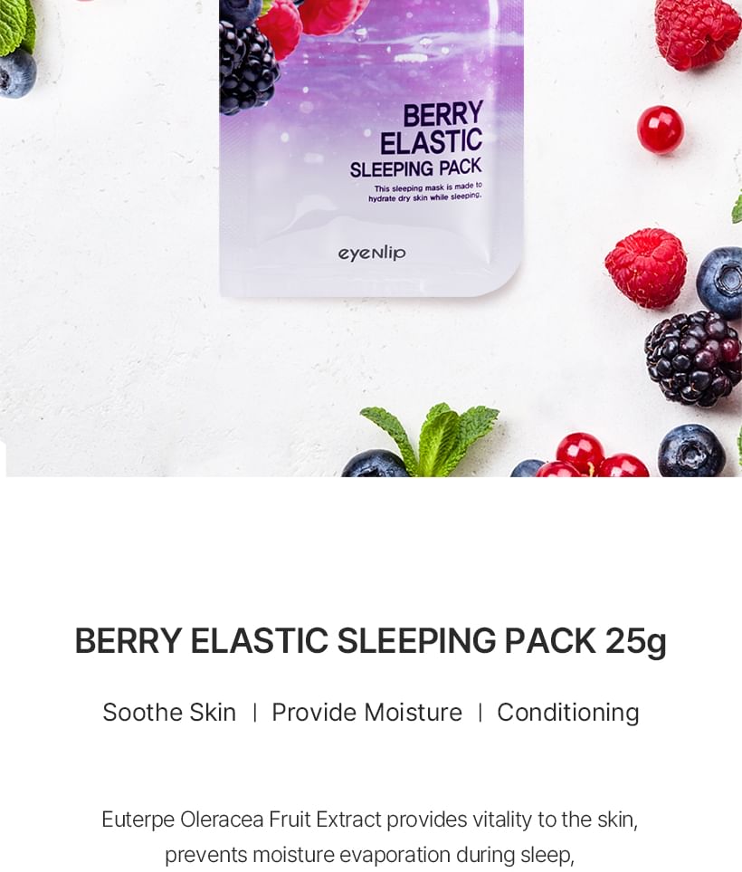 eyeNlip - Berry Elastic Sleeping Pack Spout Pouch Set, 25g x 10 pcs, 600 g, 8809555253662
