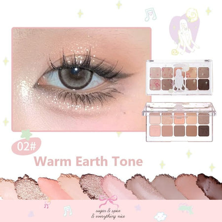 FLORTTE - Special Edition Eyeshadow Palette - Warm Earth Tone, #02 Warm Earth Tone - 7.5g, 80 g, 6926309394555