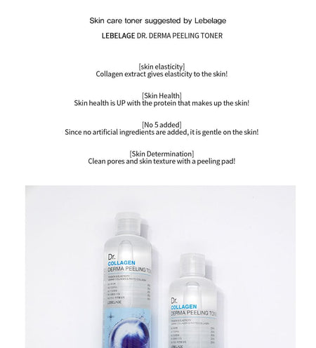 LEBELAGE - Dr. Collagen Derma Peeling Toner, 310ml, 350 g, 8809445616652