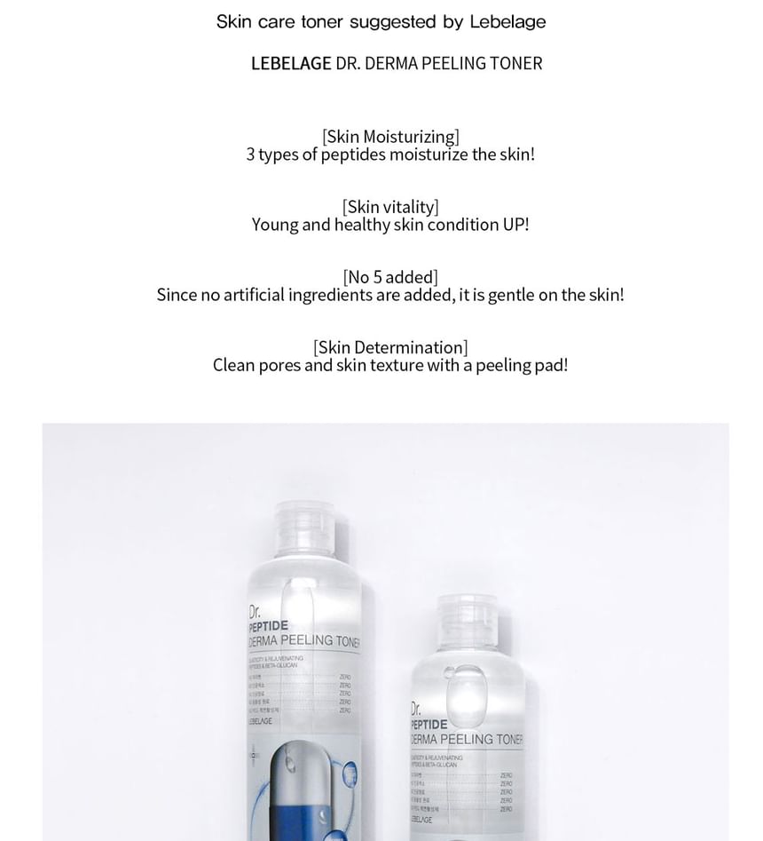 LEBELAGE - Dr. Peptide Derma Peeling Toner, 310ml, 350 g, 8809445616669