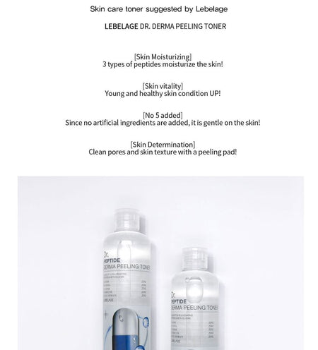 LEBELAGE - Dr. Peptide Derma Peeling Toner, 310ml, 350 g, 8809445616669