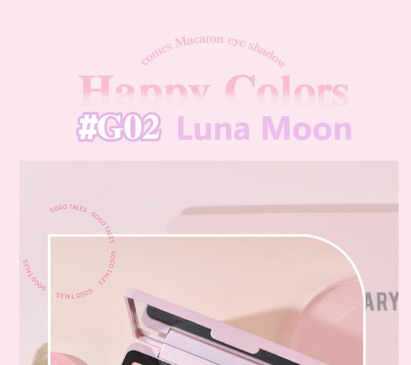 GOGO TALES - 15 Colors Eye Palette - Luna Moon, #G02 Luna Moon - 24g, 186 g, 6955416233594