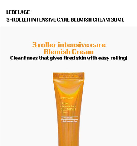 LEBELAGE - 3 Roller Intensive Care Blemish Cream, 30ml, 50 g, 8809445611879