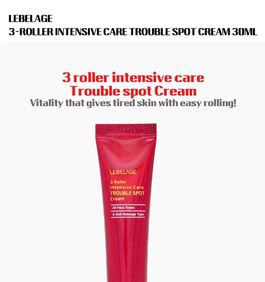 LEBELAGE - 3 Roller Intensive Care Trouble Spot Cream, 30ml, 50 g, 8809445611893