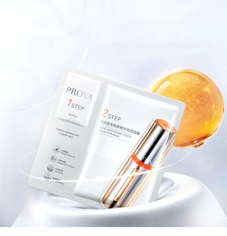 PROYA - Elastic Brightening Youth Dual-Action Mask (1pc), 1 pc, 40 g, 6948043449865