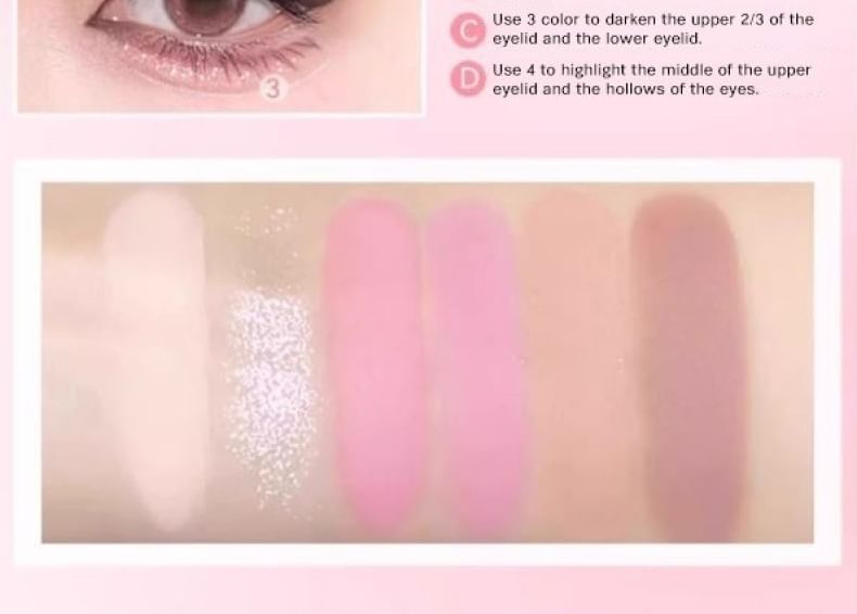 HOLD LIVE - 6 Color Eyeshadow - Sweet Lychee, #H03 Sweet Lychee - 9g, 61 g, 6955416236274