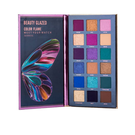 BEAUTY GLAZED - Color Flame Butterfly Eyeshadow Palette (18 Colours), #B110, 112 g, 6970201940662