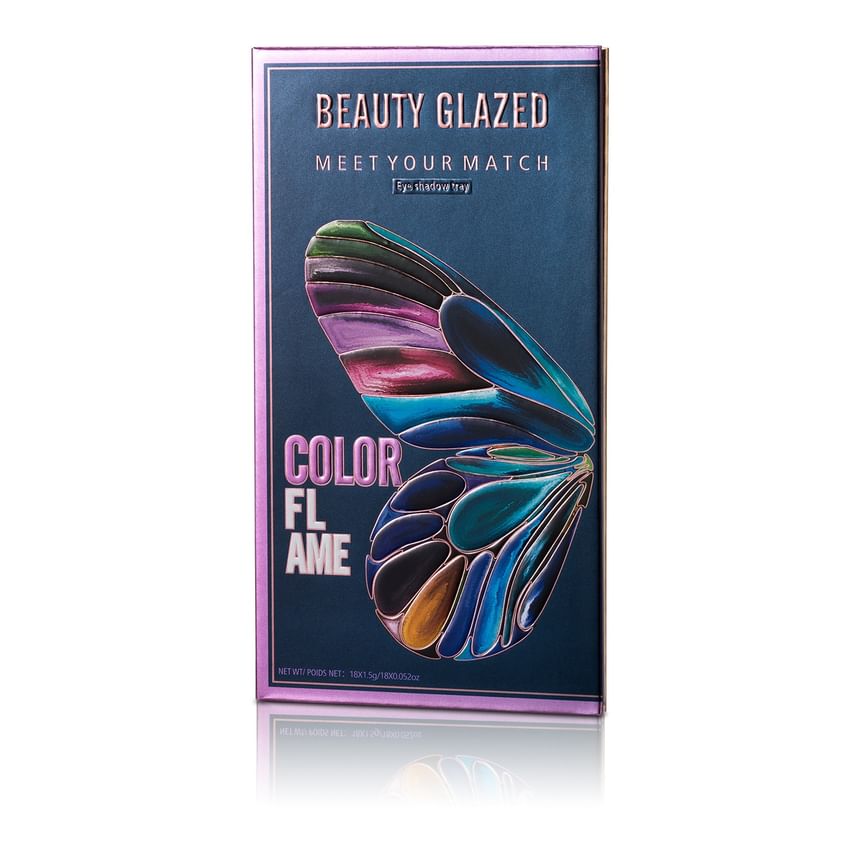 BEAUTY GLAZED - Color Flame Butterfly Eyeshadow Palette (18 Colours), #B110, 112 g, 6970201940662