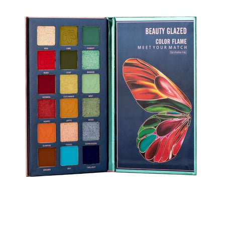 BEAUTY GLAZED - Color Flame Butterfly Eyeshadow Palette (18 Colours), #B111, 112 g, 6970201940679