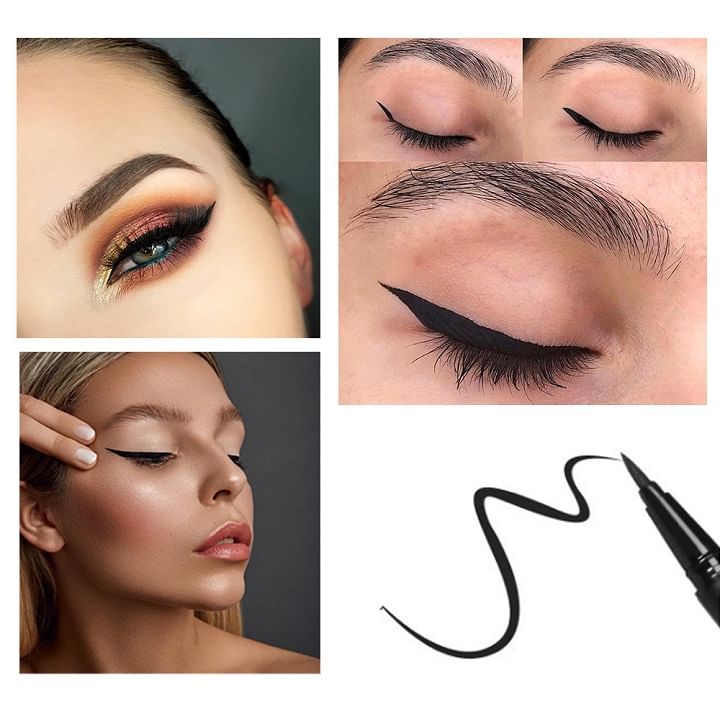 BEAUTY GLAZED - Extremely Black Waterproof Eyeliner, #B68 - 0.035oz, 20 g, 6923263732331