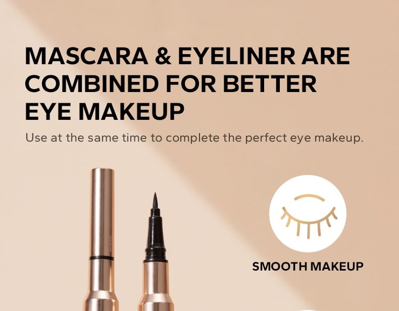 BEAUTY GLAZED - Bushy Big Eyes 2 In 1 Eyeliner & Mascara, #B81, 30 g, 6923263733239