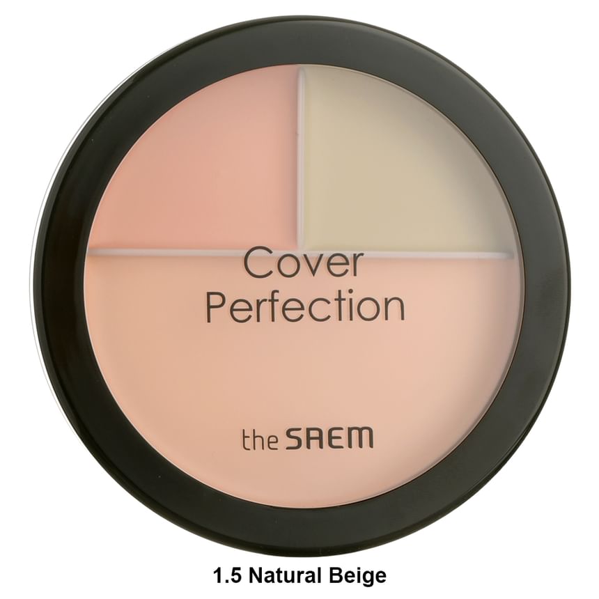 The Saem - Cover Perfection Triple Foundation Balm Set, #1.5 Natural Beige, 107 g, 8806164184233