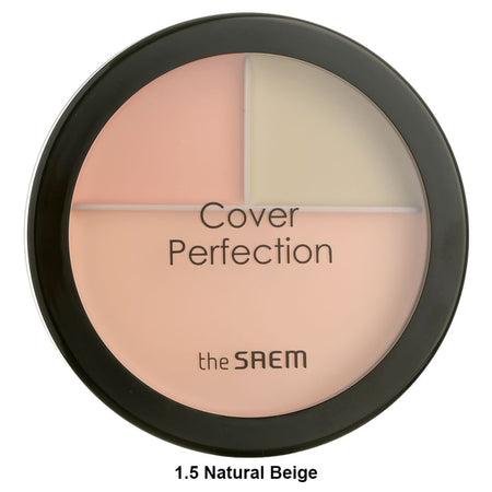 The Saem - Cover Perfection Triple Foundation Balm Set, #1.5 Natural Beige, 107 g, 8806164184233