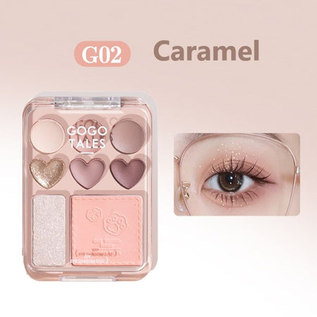 GOGO TALES - Heart Blush Palette - Caramel, #G02 Caramel - 9.5g, 70 g, 6955416236007
