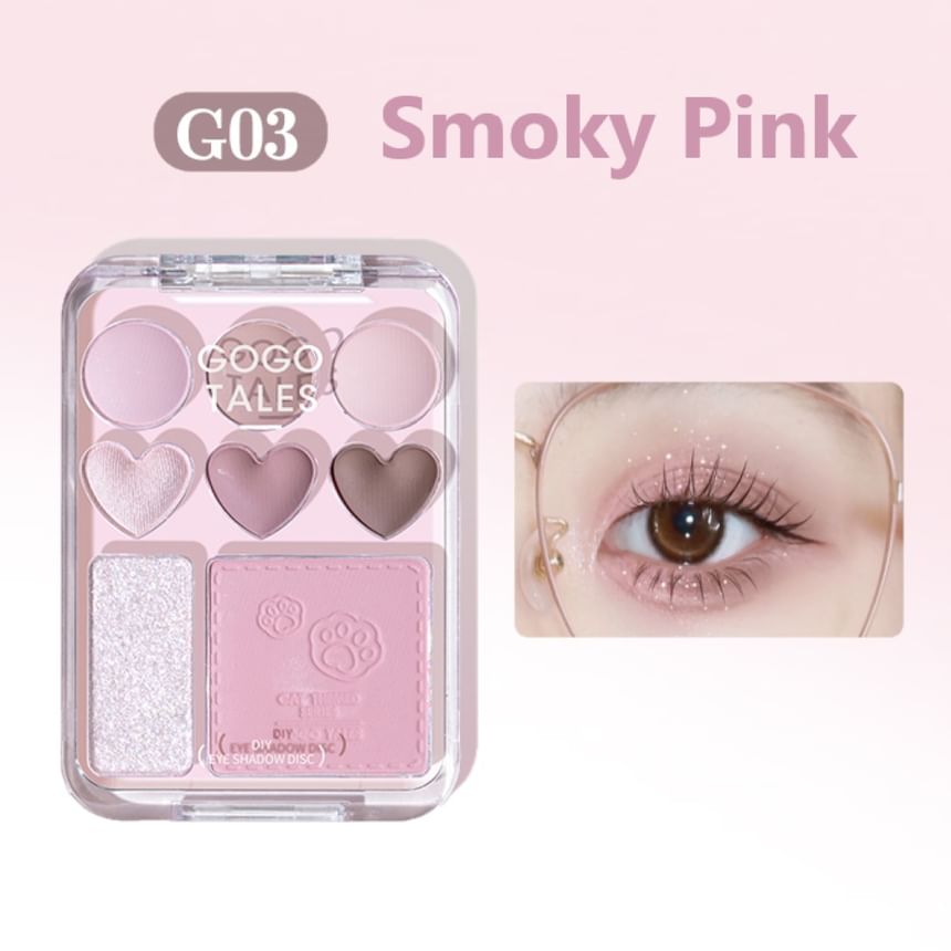 GOGO TALES - Heart Blush Palette - Smoky Pink, #G03 Smoky Pink - 9.5g, 70 g, 6955416236014