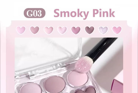 GOGO TALES - Heart Blush Palette - Smoky Pink, #G03 Smoky Pink - 9.5g, 70 g, 6955416236014