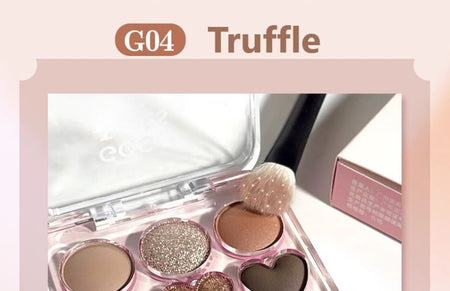 GOGO TALES - Heart Blush Palette - Truffle, #G04 Truffle - 9.5g, 70 g, 6955416237653