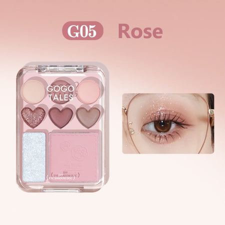GOGO TALES - Heart Blush Palette - Rose, #G05 Rose - 9.5g, 70 g, 6955416237660