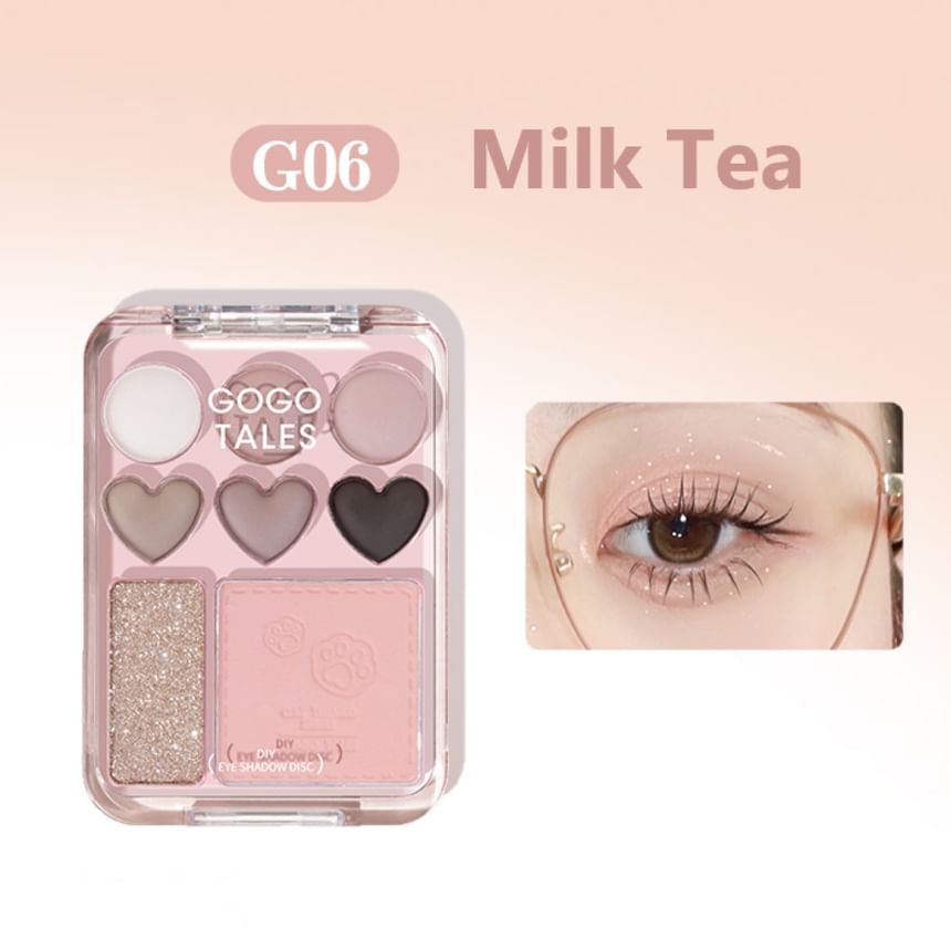 GOGO TALES - Heart Blush Palette - Milk Tea, #G06 Milk Tea - 9.5g, 70 g, 6955416237677