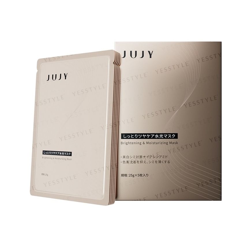 JUJY - Brightening & Moisturizing Mask, 5 pcs, 180 g, 4582545361175