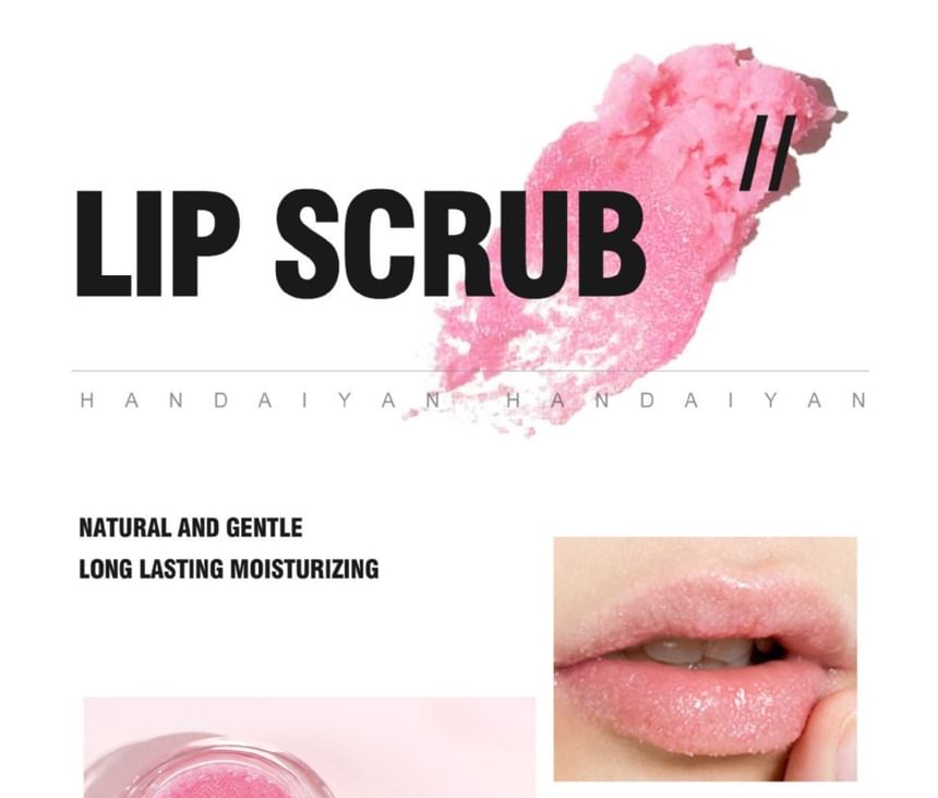 HANDAIYAN - 2 In 1 Sugar Scrub & Lip Repair Mask, Set: Scrub*4g & Lip Mask*6g, 41 g, 6971690681371