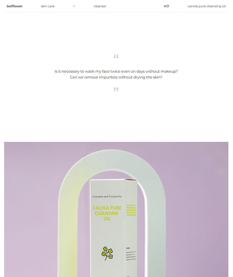 Bellflower - Canola Pure Cleansing Oil, 150ml, 185 g, 