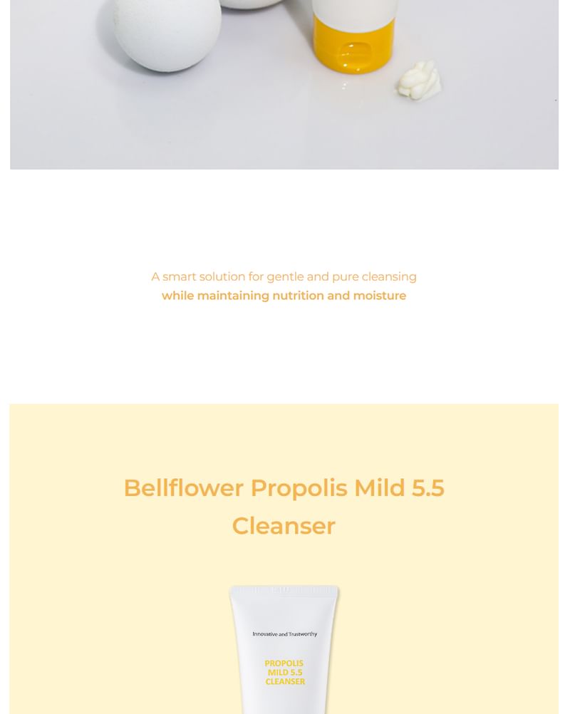Bellflower - Propolis Mild 5.5 Cleanser, 120ml, 160 g, 