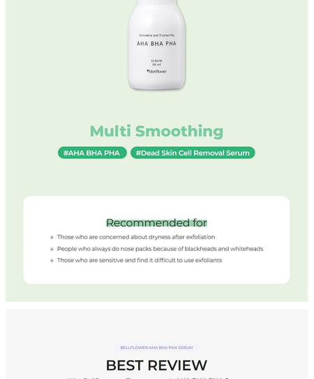 Bellflower - AHA BHA PHA Serum, 30ml, 53 g, 