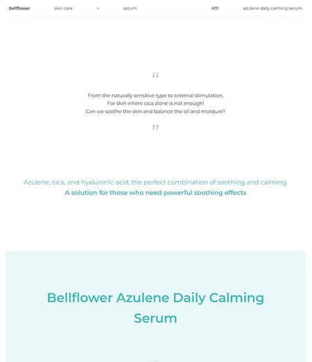 Bellflower - Azulene Daily Calming Serum, 30ml, 135 g, 8809144071141