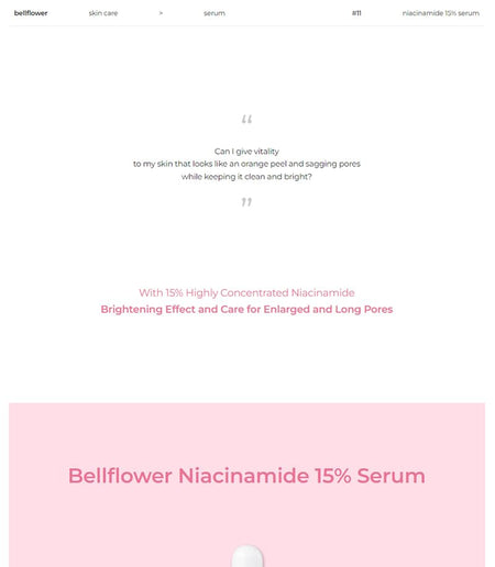 Bellflower - Niacinamide 15% Serum, 30ml, 57 g, 8809738315620