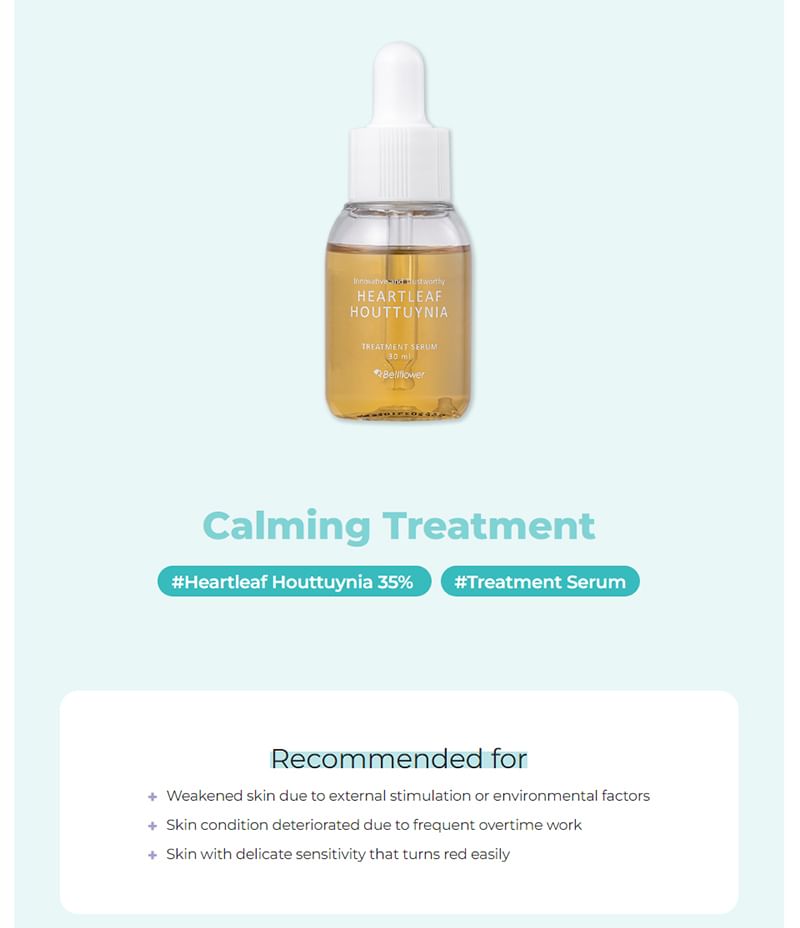 Bellflower - Heartleaf Houttynia Treatment Serum, Renewed: 30ml, 55 g, 8809567925359