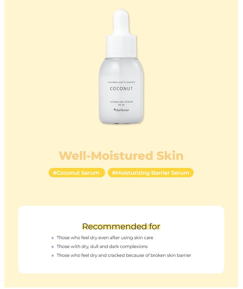 Bellflower - Coconut Hydrating Serum, Renewed: 30ml, 55 g, 8809567925366