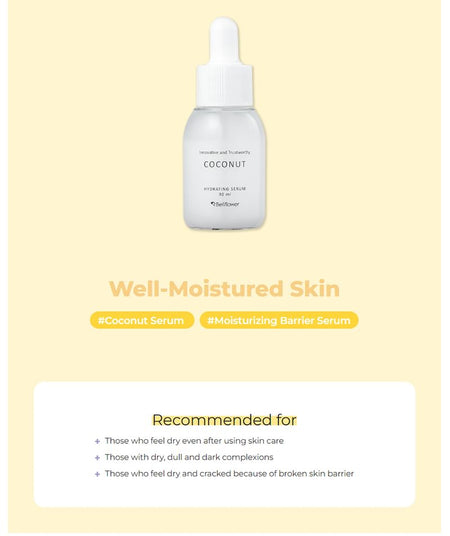 Bellflower - Coconut Hydrating Serum, Renewed: 30ml, 55 g, 8809567925366