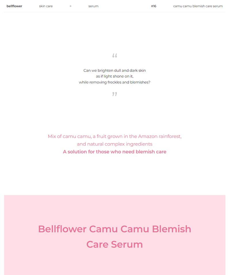 Bellflower - Camu Camu Blemish Care Serum, New Version: 30ml, 55 g, 