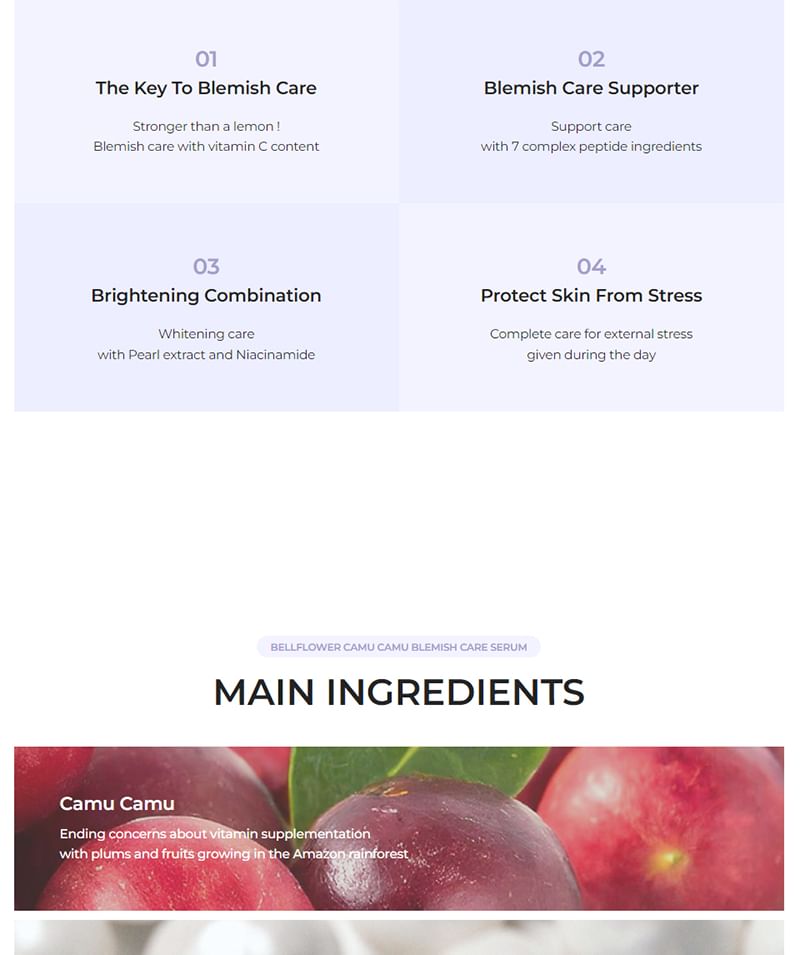 Bellflower - Camu Camu Blemish Care Serum, New Version: 30ml, 55 g, 