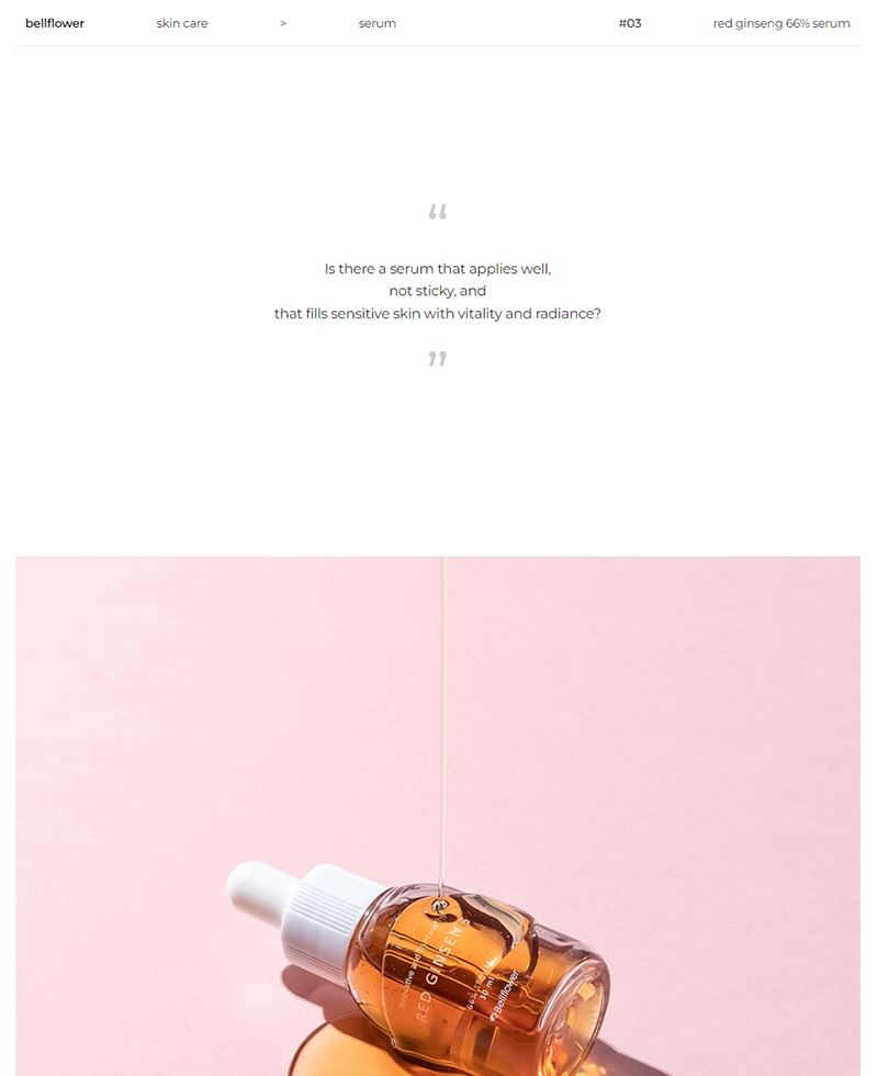 Bellflower - Red Ginseng 66% Serum, 30ml, 52 g, 