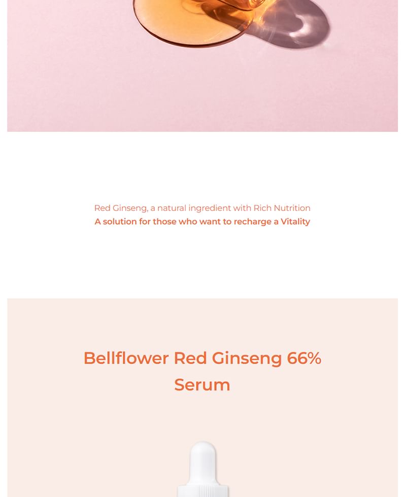 Bellflower - Red Ginseng 66% Serum, 30ml, 52 g, 