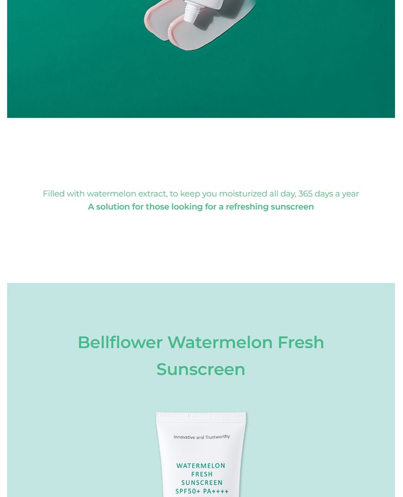 Bellflower - Watermelon Fresh Sunscreen, 50ml, 74 g, 8809738310021