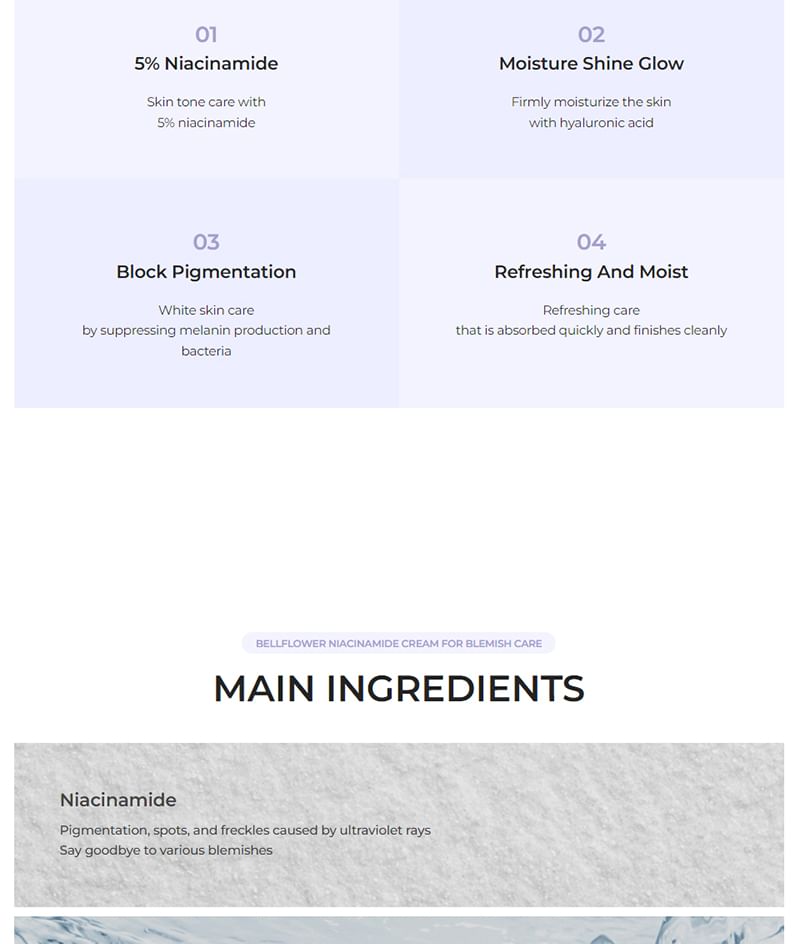 Bellflower - Niacinamide Cream for Blemish Care, 30ml, 47 g, 8809738312841