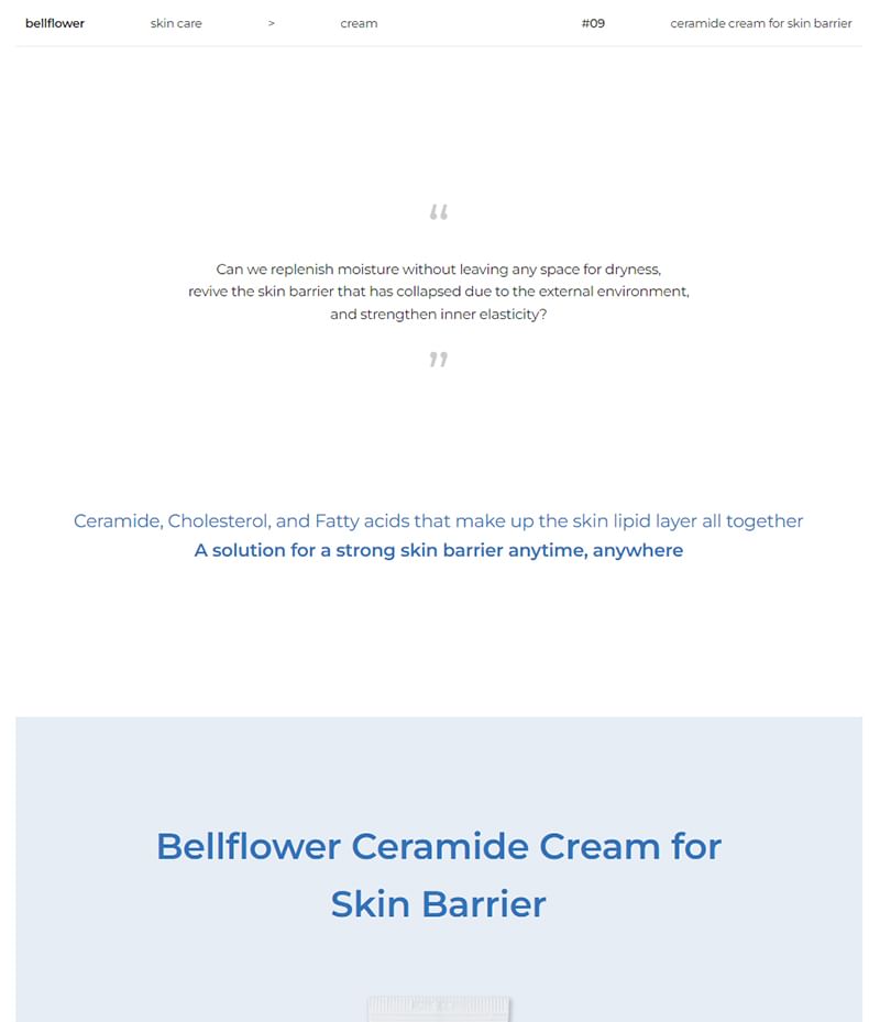 Bellflower - Ceramide Cream for Skin Barrier, 30ml, 48 g, 