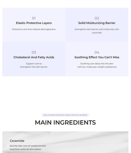 Bellflower - Ceramide Cream for Skin Barrier, 30ml, 48 g, 