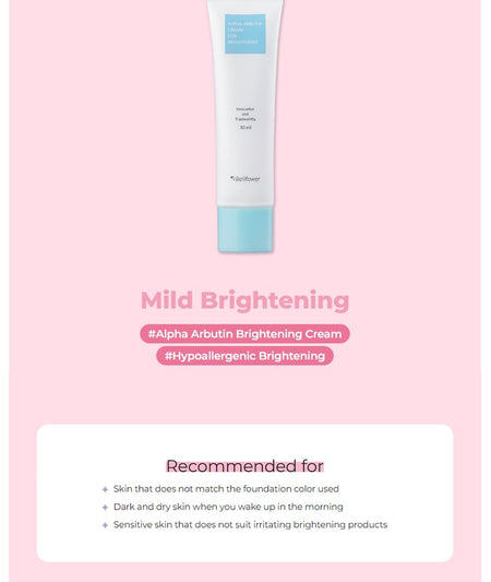 Bellflower - Alpha Arbutin Cream for Brightening, 30ml, 49 g, 8809738312957